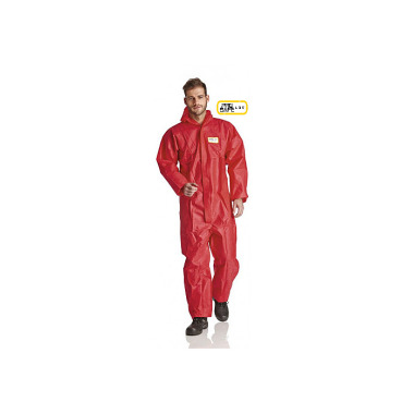 DS SafetyWear ProSafe® Light Overall, SMS- Material, Kapuze, rot SMSR-M