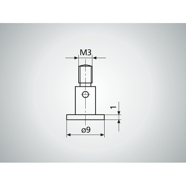 Mahr 45 Tm desti?ková m??icí vložka, D.=8,5mm pro m??ení hloubky 4180011