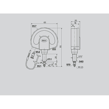 Mahr 1003 XLT p?esné ukazovátko Millimeless ±130µm / 2µm IP54 mK 4334006