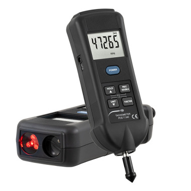 PCE Deutschland PCE-T 240 hand tachometer | Temperature -50.0 - 1300°C | Speed measurement contacting & optical | Strobe