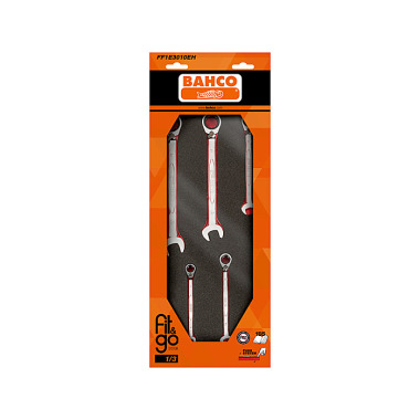 BAHCO Fit&Go 1/3 pěnová vložka 1RM sada ráčnových očkových klíčů - 5 kusů FF1E3010EH