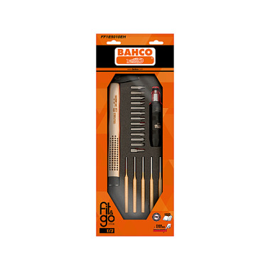 BAHCO Fit&Go 1/3 vložka s kladívkem, razníky a rázovými šroubováky - 23 kusů FF1E5010EH