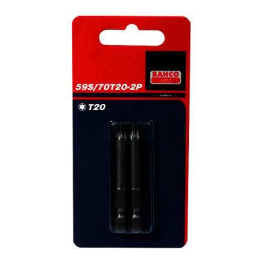 BAHCO 1/4 bitů, 70 mm, Torx®, T 10, balení 2 ks 59S/70T10-2P