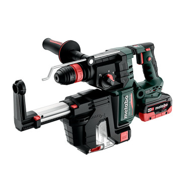 Metabo Akku-Kombihammer KH 18 LTX BL 28 Q Set ISA (601715930) mit integrierter Staubabsaugung und Metabo-Quick-Wechselfutter metaBOX 185 XL 18V 2x5.5Ah LiHD + ASC 145