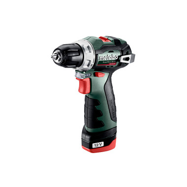 Metabo Akku-Bohrschrauber PowerMaxx BS BL (601721500) Kunststoffkoffer 12V 2x2Ah Li-Power + LC 40