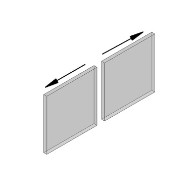 Woelm HELM 73 synchronous set, double leaf, for glass up to 80 kg 007327