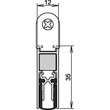 Türdichtung Doppeldicht® M-12/35 1-393 2-s.L.833mm Alu.silberf.HLT ATHMER 1-393-0835