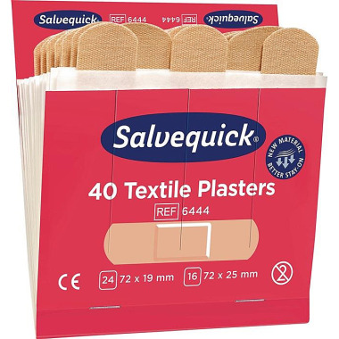 Pflasterstrips Salvequick elastisch 6 Nachfüllpack je 40 St.SALVEQUICK 6444