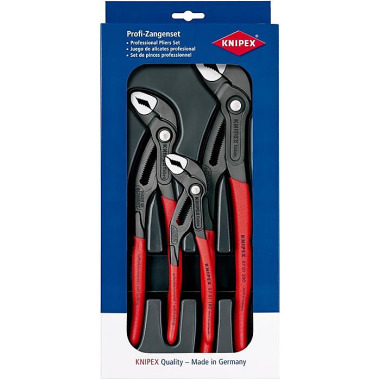 Zangensatz Cobra®-Paket Inh.3tlg.grau atram.Kunststofftiefzieht eil KNIPEX 00 20 09 V02