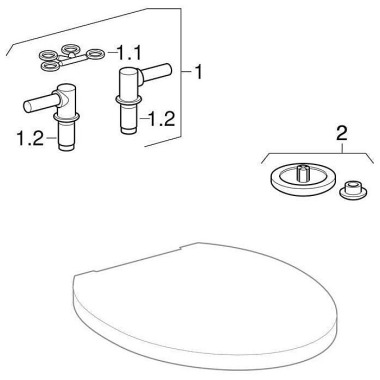 Geberit WC-Sitz CLEO pass end zu WC 205900 weiß 573660000