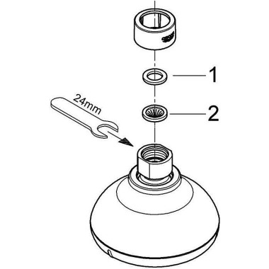 Grohe Kopfbrause TEMPESTA 100 chr 27606001