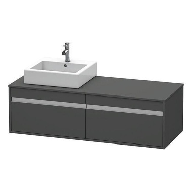 Duravit Waschtischunterba u KETHO 550x1400x426mm Be cken links graphit matt KT6697L4949