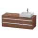 Duravit Waschtischunterba u KETHO 550x1400x496mm Be rechts nussbaum dunkel KT6657R2121