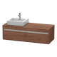 Duravit Waschtischunterba u KETHO 550x1400x426mm Be links nussbaum dunkel KT6697L2121