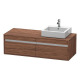 Duravit Waschtischunterba u KETHO 550x1400x426mm Be rechts nussbaum dunkel KT6697R2121