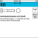 Sechskantschraube DIN 931 Schaft M6x 55 A 4 - 80 1 00 Stück 009319480060055