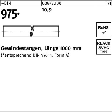 Gewindestange DIN 975 M14 x 1000mm 10.9 1 Stück 009751000140000