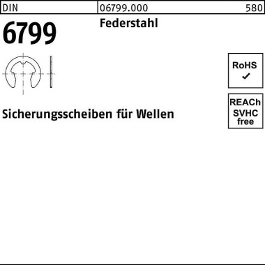 Sicherungsscheibe DIN 679 9 f.Wellen 3,2 Federstahl 500 Stück 067990009032000