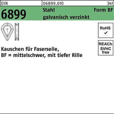 Kauschen DIN 6899 BF 7/RW 8 Stahl galv.verz. 100 S tück 068990100070000