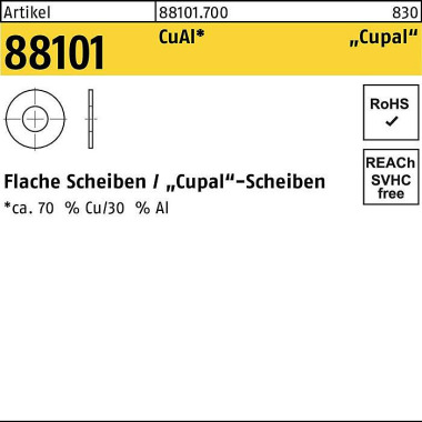 Unterlegscheibe R 88101 4 /4,5x 10x 1 CuAl 200 Stüc k 881017000040000