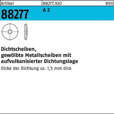 Dichtscheibe R 88277 Dich tungslage 16x 6,8x 1 A 2 1000 Stück 882779200160000