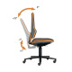 Arbeitsdrehstuhl Neon Rl.o.Polsterelement orange 9573-9999-3279