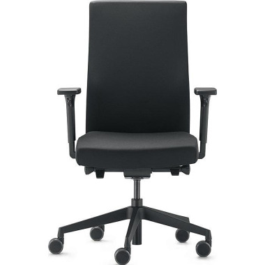 Bürodrehstuhl m.Synchr.-Techn.schwarz 410-520mm m.Lehnen Trgf.110kg TREND OFFICE 9248sy2