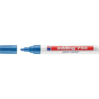 Lackmarker 750 blau Strich-B.2-4mm Rundspitze EDDING 4-750003