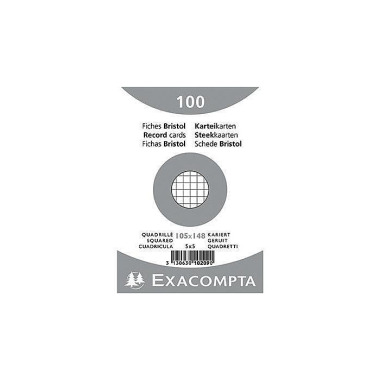 Exacompta Karteikarte 102 09E DIN A6 kariert weiß 1 00 St./Pack. 144074901