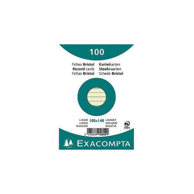 Exacompta Karteikarte 108 49SE DIN A6 liniert grün 100 St./Pack. 144075060