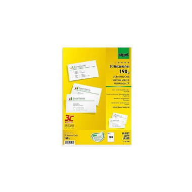 SIGEL Visitenkarte LP790 DIN A4 85x55mm 190g ws 10 0 St./Pack 328025700