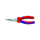 Knipex Long Nose Pliers chrome plated with multi-component grips 160mm 30 25 160