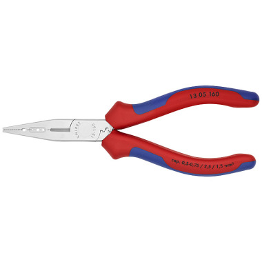 Knipex Electricians' Pliers chrome plated with multi-component grips 160mm 13 05 160