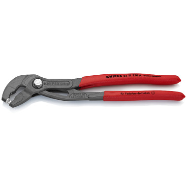 Knipex Spring Hose Clamp Pliers grey atramentized with non-slip plastic coating 250mm 85 51 250 A SB