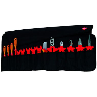 Knipex Tool Roll 15 parts with insulated tools for works on electrical installations 98 99 13