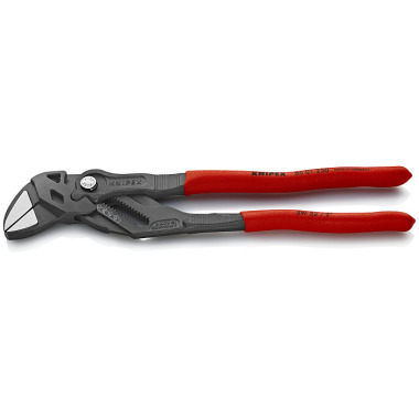 Knipex Zangenschlüssel Zange und Schraubenschlüssel in einem Werkzeug 250 mm schwarz atramentiert mit rutschhemmendem Kunststoff überzogen poliert 86 01 250 SB