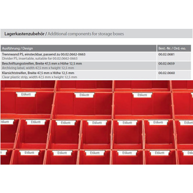 LOKOMA MÆRKESTRIBER 47x12,5 TIL INSERT BOX 00.02.0659