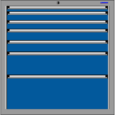 LOKOMA Skuffekabinet RS1000,1000h Skuffer 5xTA,2xVA 00.02.7908