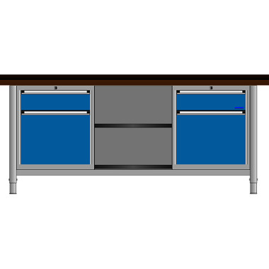 LOKOMA WORKBENCH N-KW 200/2/OS MED MULTIPLEXPLADE 2000x700x50 00.05.8619