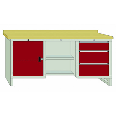 LOKOMA WORKBENCH G-KW 175/3/TL 1750 x 700 x 840 (LxDxH) 00.05.9327