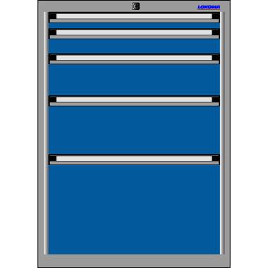 LOKOMA Skuffekabinet RS 576,800 h 75,100,2x150 og 250 - TA 00.05.9333
