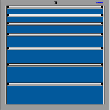 LOKOMA Skuffekabinet RS1000,1000h 2x75,100,125,150,175,200 TA 00.02.9478