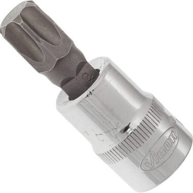 Vigor TORX® skruetrækkerbit - firkantet hul 10 mm (3/8 tomme) - indvendig TORX® profil - T55 V2295N