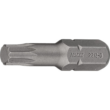 HAZET Bit - massiv sekskant 8 (5/16 tomme) - indvendig spline profil XZN - M6 mm 2212-6