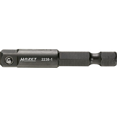 HAZET Adapter - massiv sekskant 6,3 (1/4 tomme) - solid firkantet 6,3 mm (1/4 tomme) 2238-1