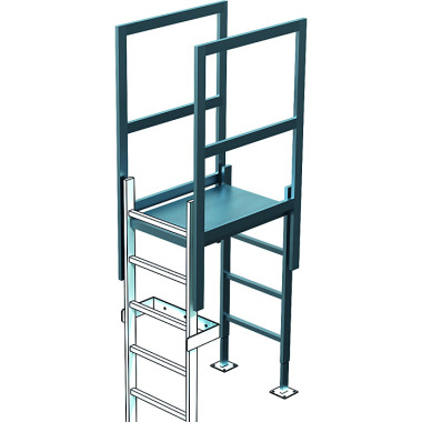 Zarges Udgang med overgang i naturlig aluminium 800 mm 42181