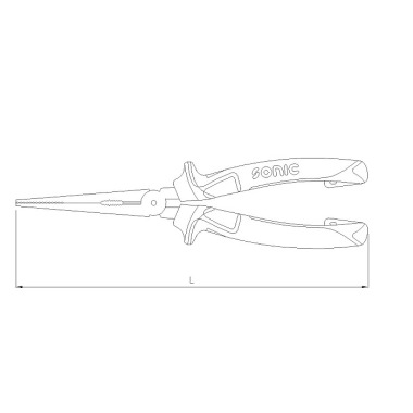 Sonic Langbeck fladtang, lige, 170 mm 4321160