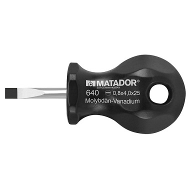 MATADOR Screwdriver, short (slotted) 4,0x25mm 0640 0840