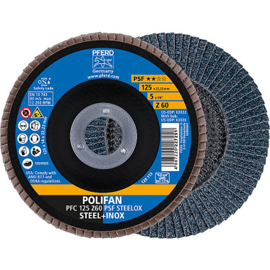 PFERD POLIFAN klapskiver PFC 125 Z60 PSF STEELOX (5) 69398193