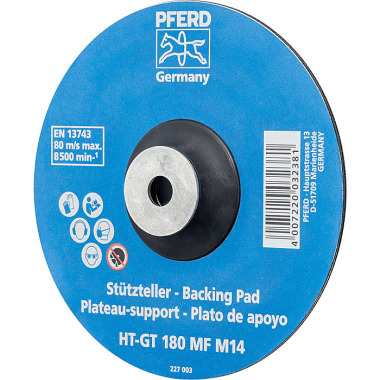 PFERD Temperature-resistant backing pad for fiber discs HT-GT 180 MF M14 44890220